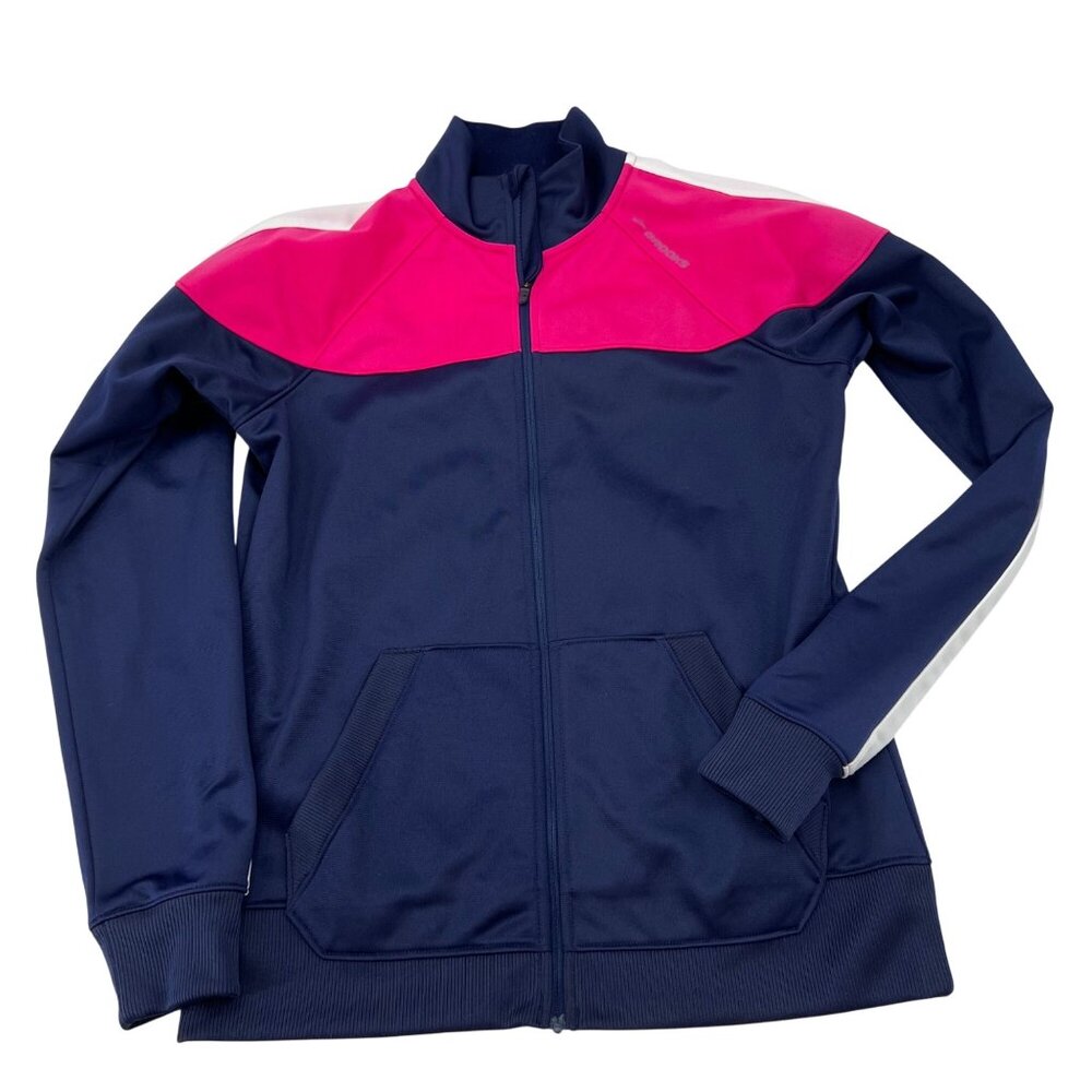Brooks Women's Navy & Pink Full-Zip Jacket Women's sz Medium